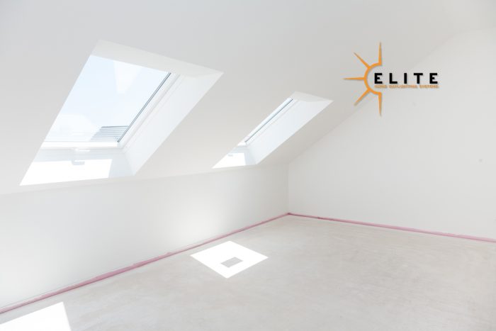 Loft refurbishment – empty room ready for renovation and new flo